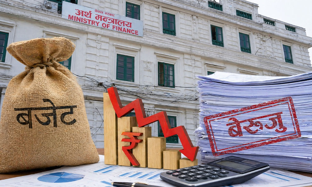 बजेट कार्यान्वयनमा गम्भीर चुनौती : ऋणात्मक सञ्चित कोष र बढ्दो बेरुजुले अर्थतन्त्र संकटोन्मुख